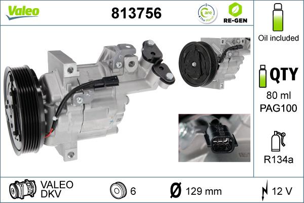 Valeo 813756 - Compressor, air conditioning xparts.lv