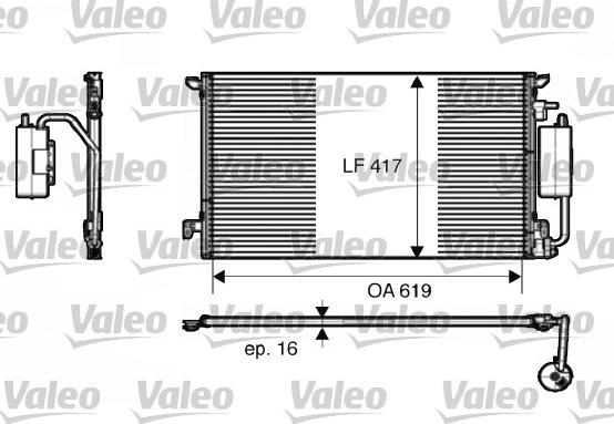 Valeo 817809 - Condenser, air conditioning xparts.lv