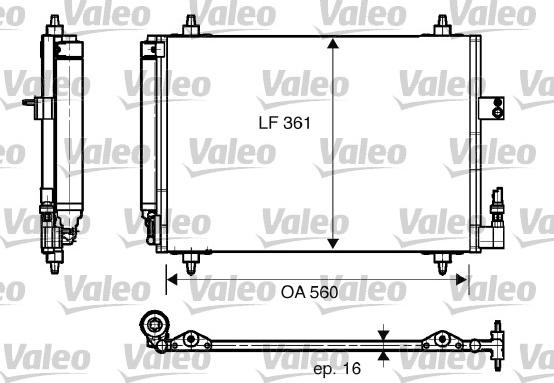 Valeo 817824 - Конденсатор кондиционера xparts.lv