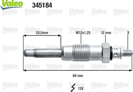 Valeo 345184 - Glow Plug xparts.lv