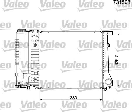 Valeo 731508 - Radiators, Motora dzesēšanas sistēma xparts.lv