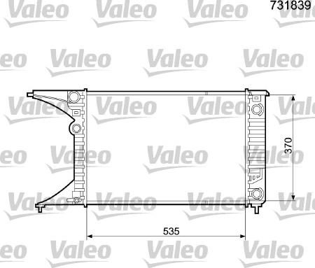 Valeo 731839 - Radiators, Motora dzesēšanas sistēma xparts.lv