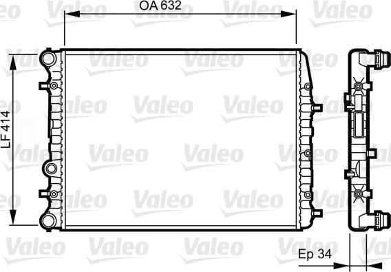 Valeo 732864 - Radiators, Motora dzesēšanas sistēma xparts.lv