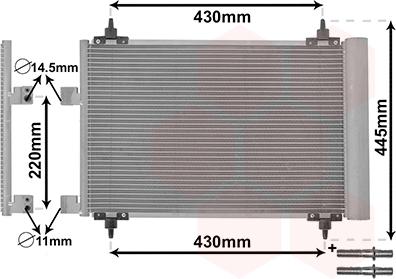 Van Wezel 40005215 - Condenser, air conditioning xparts.lv