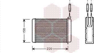 Van Wezel 43006090 - Heat Exchanger, interior heating xparts.lv