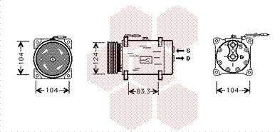 Van Wezel 4300K038 - Kompresors, Gaisa kond. sistēma xparts.lv