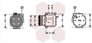 Van Wezel 4700K053 - Kompresors, Gaisa kond. sistēma xparts.lv
