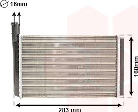 Van Wezel 58006061 - Heat Exchanger, interior heating xparts.lv