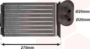 Van Wezel 58006296 - Heat Exchanger, interior heating xparts.lv