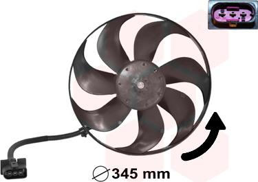 Van Wezel 5888744 - Fan, radiator xparts.lv