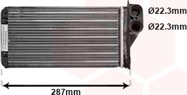 Van Wezel 09006232 - Heat Exchanger, interior heating xparts.lv