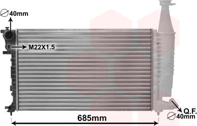 Van Wezel 09002140 - Radiator, engine cooling xparts.lv