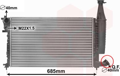 Van Wezel 09002168 - Radiators, Motora dzesēšanas sistēma xparts.lv