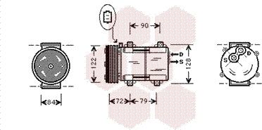 Van Wezel 1800K351 - Kompresors, Gaisa kond. sistēma xparts.lv
