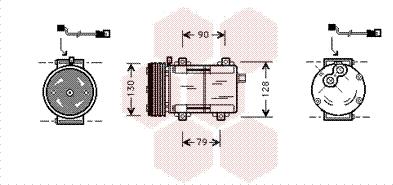 Van Wezel 1800K280 - Kompresors, Gaisa kond. sistēma xparts.lv