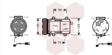 Van Wezel 1800K288 - Kompresors, Gaisa kond. sistēma xparts.lv