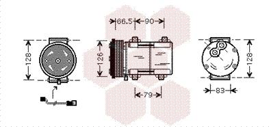 Van Wezel 1800K276 - Kompresors, Gaisa kond. sistēma xparts.lv