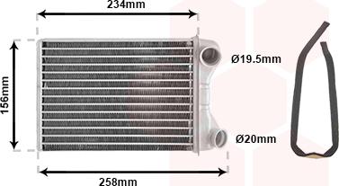 Van Wezel 17006242 - Heat Exchanger, interior heating xparts.lv