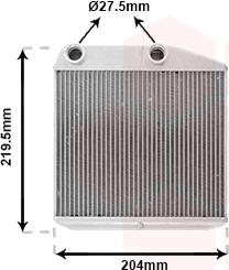 Van Wezel 17016702 - Heat Exchanger, interior heating xparts.lv