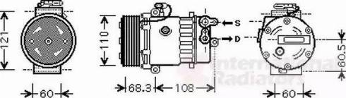 Van Wezel 3700K464 - Kompresors, Gaisa kond. sistēma xparts.lv