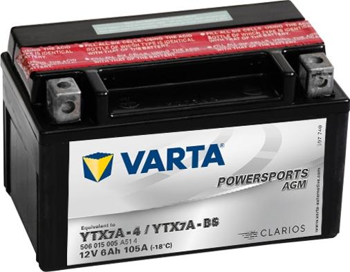 Varta 506015005A514 - Стартерная аккумуляторная батарея, АКБ xparts.lv