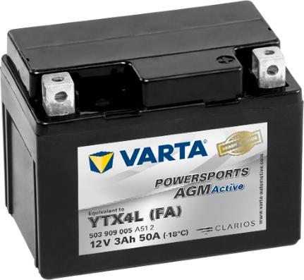 Varta 503909005A512 - Startera akumulatoru baterija xparts.lv