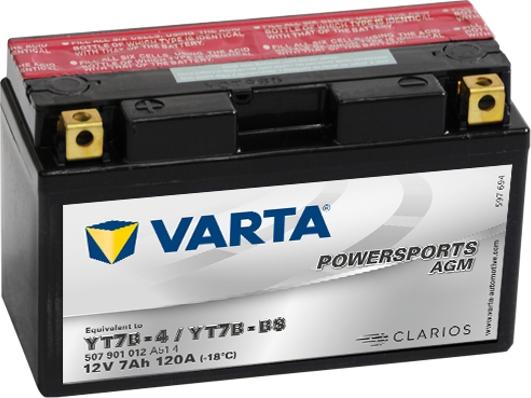 Varta 507901012A514 - Startera akumulatoru baterija xparts.lv