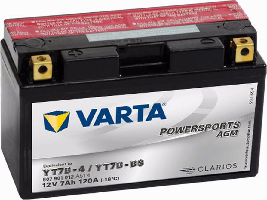 Varta 507901012 - Startera akumulatoru baterija xparts.lv
