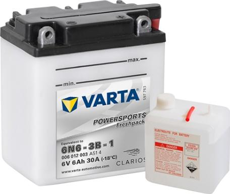 Varta 006012003A514 - Starter Battery xparts.lv