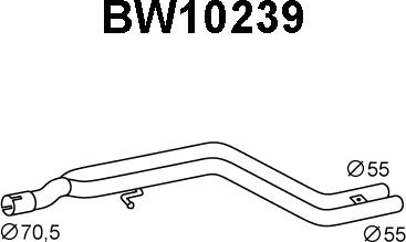 Veneporte BW10239 - Exhaust Pipe xparts.lv