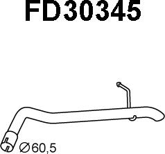 Veneporte FD30345 - Exhaust Pipe xparts.lv