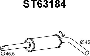 Veneporte ST63184 - Vidējais izpl. gāzu trokšņa slāpētājs xparts.lv