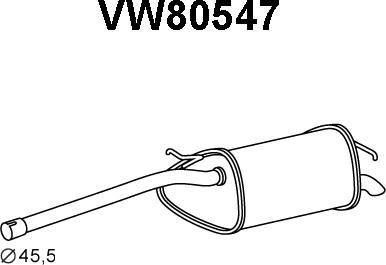 Veneporte VW80547 - Izplūdes gāzu trokšņa slāpētājs (pēdējais) xparts.lv