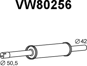 Veneporte VW80256 - Vidējais izpl. gāzu trokšņa slāpētājs xparts.lv