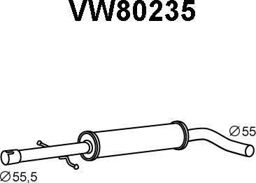 Veneporte VW80235 - Vidējais izpl. gāzu trokšņa slāpētājs xparts.lv