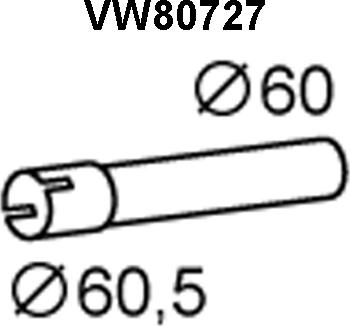 Veneporte VW80727 - Exhaust Pipe xparts.lv