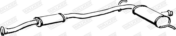 Walker 15536 - Средний глушитель выхлопных газов xparts.lv