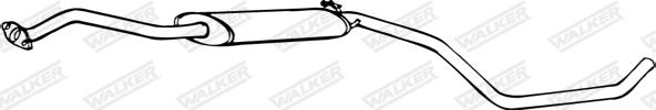 Walker 16133 - Средний глушитель выхлопных газов xparts.lv
