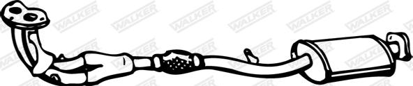 Walker 12372 - Предглушитель выхлопных газов xparts.lv