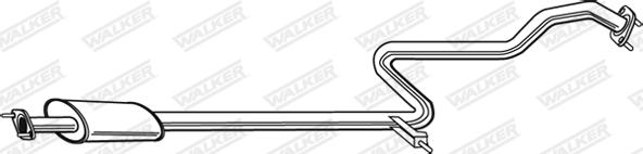 Walker 21283 - Средний глушитель выхлопных газов xparts.lv
