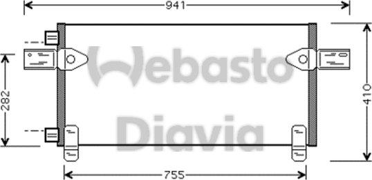 Webasto 82D0225575A - Конденсатор кондиционера xparts.lv