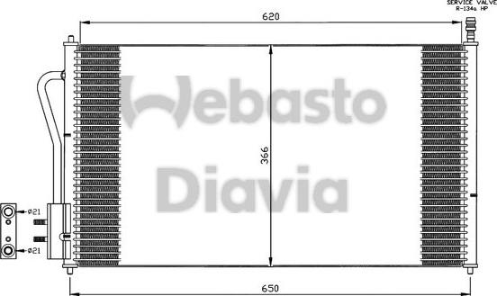 Webasto 82D0225218A - Kondensators, Gaisa kond. sistēma xparts.lv