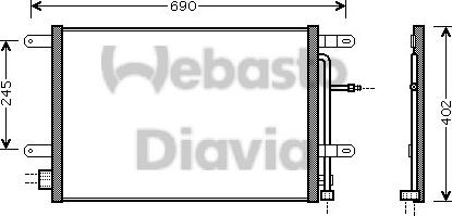 Webasto 82D0226209MA - Kondensators, Gaisa kond. sistēma xparts.lv