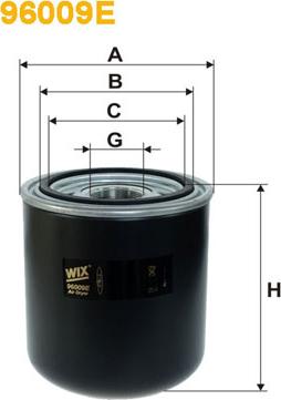 WIX Filters 96009E - Патрон осушителя воздуха, пневматическая система xparts.lv