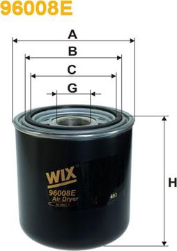 WIX Filters 96008E - Патрон осушителя воздуха, пневматическая система xparts.lv