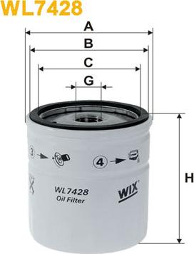 WIX Filters WL7428 - Oil Filter xparts.lv