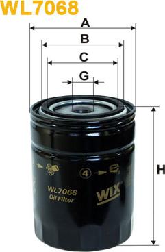 WIX Filters WL7068 - Масляный фильтр xparts.lv