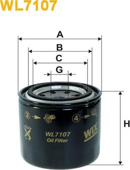 WIX Filters WL7107 - Oil Filter xparts.lv