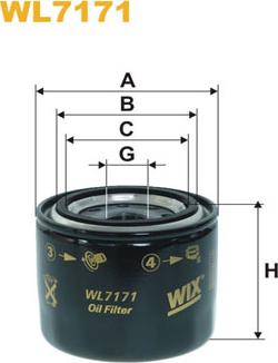 WIX Filters WL7171 - Oil Filter xparts.lv