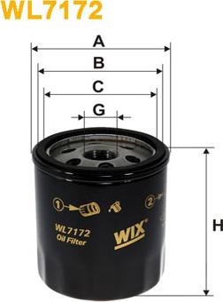 WIX Filters WL7172 - Масляный фильтр xparts.lv